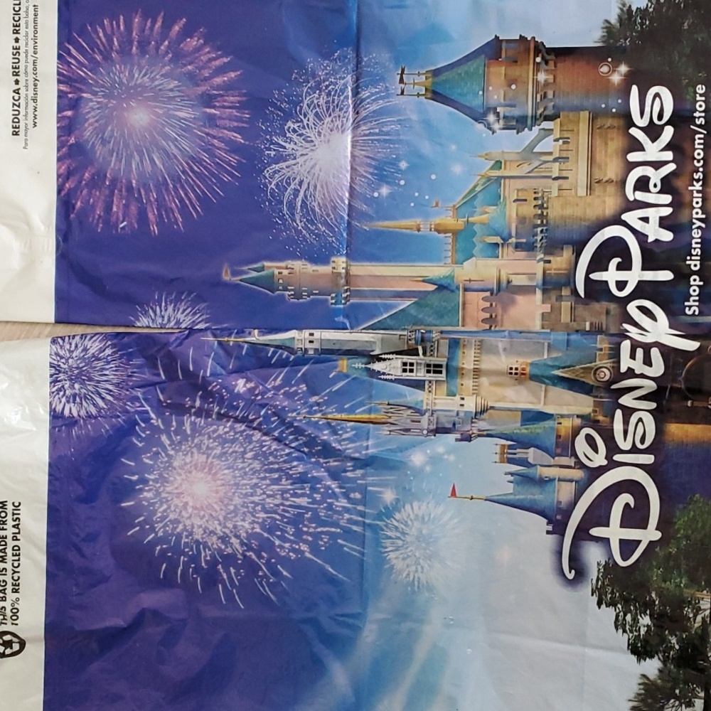 Two Disney Parks Reversable Shopping Bags